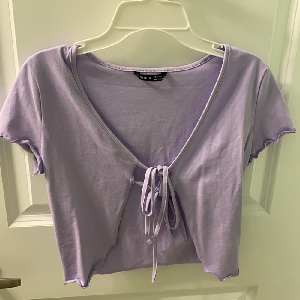 Front tie blouse from Shein
